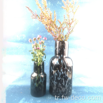 Ana Sayfa Dekorasyon Leopar Benekli Çiçek Cam Vazo Vazoları